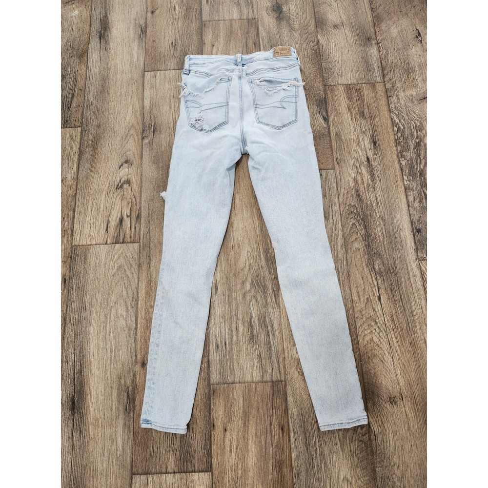 American Eagle Jeans Next Level Stretch 26 x 26 Jegging Distressed Destroyed - Picture 12 of 16